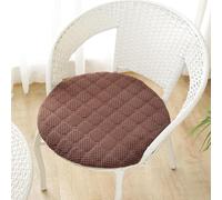 moismk Round Chair Seat Pads Cushions for Dining Chairs, Non Slip Chair Cushions for Indoor Outdoor Garden Bistro Patio Office Coffee Shop(Brown,Diameter: 40CM)