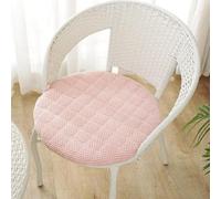 moismk Round Chair Seat Pads Cushions for Dining Chairs, Non Slip Chair Cushions for Indoor Outdoor Garden Bistro Patio Office Coffee Shop(Pink,Diameter: 45CM)