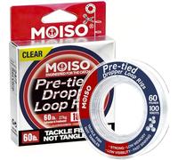 MOISO 10-60lb 100knots Pre-Tied Dropper Loop Rigs, 18" Spaced 5.5" Loops, Versatile for All Water Column, Saltwater & Freshwater Fishing Tackle for Bass, Snapper, Striper, Cod, Grouper, Lake Trout