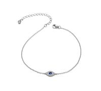 Moissanite Bracelet for Women 14K Gold Dainty Adjustable Sapphire Devil Eye Charm Bracelet Fashion Jewellery Gift for Her Medium Yellow Gold Moissanite One Size Nickel Moissanite