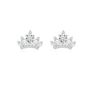 Moissanite Crown Stud Earrings for Women 925 Sterling Silver Crown Moissanite Earrings Stud Earrings Genuine Moissanite Diamond Hypoallergenic Jewelry Stud Earrings 0.6ct - (0.3ctx2) - 4mm