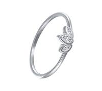 Moissanite Eternity Ring, Women's Ring 14K White Gold Marquise Shape Leaf Trendy Jewelry for Wife Size L 1/2