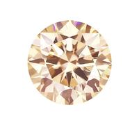 Moissanite Loose Stone, Certified Lab-Created Synthetic Round Cut Yellow Natural Color Moissanite Gemstones(5.0mm-0.5ct)