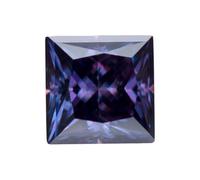 Moissanite Loose Stone, Princess Cut VVS1 Moissanite Combination Chain for Advanced Jewelry Making(Emperor Purple,5x5MM -1CT)