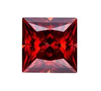 Moissanite Loose Stone, Princess Cut VVS1 Moissanite Combination Chain for Advanced Jewelry Making(Garnet,7x7MM- 2CT)