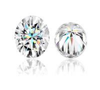 Moissanite Loose Stones Oval Cut Gemstones White D Color VVS1 Clarity Excellent Cut for Engagement Ring Pendant Necklace Jewelry Making with Certificate (Oval Cut, 1 carat)