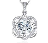 moissanite necklace for women, 2-5 carat heart necklace, gift for women, moissanite necklace for women, moissanite necklace for mom, wife, 925 sterling silver, ideal birthday gifts for girlfriend