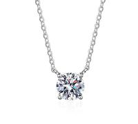 Moissanite Pendant for Women 100% S Wedding Diamond Necklace White Chain Jewelry