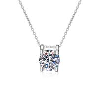 Moissanite Pendant for Women 100% S Wedding Diamond Necklace White Chain Jewelry