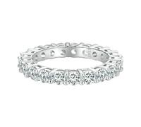 Moissanite Ring Full Eternity Band For Women 925 Sterling Silver Diamond Wedding Engagement Ring