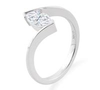 Moissanite Ring Vintage White Gold Wedding Bands for Women 9K Solitaire with Marquise Shape Moissanite 1Ct Size L 1/2 Popular for Sister New Year Jewelry