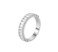 Moissanite Rings for Women Vintage, Rings for Women Knuckle 18.1K White Gold Elegant with Emerald Moissanite Size S 1/2