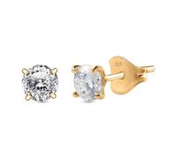 Moissanite Solitaire Stud Earring in 18k Gold Vermeil Sterling Silver 1.00 Ct.
