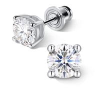 Moissanite Stud s for Women Men, D Color Lab Diamond 925 Sterling Silver 18K White Gold Plated Round Cut s Set
