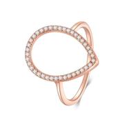 Moissanite Wedding Band for Women, Wedding Engagement Ring 9K Rose Gold Round Shape Elegant Teardrop for Proposal Jewelry Size S 1/2