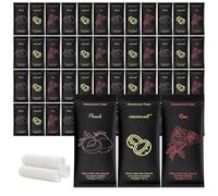 Moist Cotton Towel Bulk Moist Towelettes Individually Wrapped 8.7" x 8.7",White Towel Services,Refreshment Pre Moistened Towels,Peach,Rose and Coconut for Sport Party Spa(30)