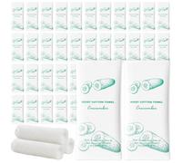 Moist Cotton Towel Bulk Moist Towelettes Individually Wrapped,White Towel Services,Refreshment Pre Moistened Towels for Dentist Travel Sport Party Hotel 200，Cucumber