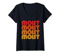 Moist - Funny Gross Cringe Least Favorite Word Joke Fan Love V-Neck T-Shirt