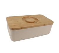 Moist Proof Bread Box with Wooden Lid, Large Capacity Modern Storage Box for Kitchen Use, Durable Bread Container for Home