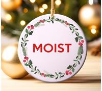 "Moist" Secret Santa Rude Baubles, Funny Offensive Bauble, Swear Words, Novelty Gift, Christmas 2024 Gift, Rude Gift Bauble, Rude Christmas Bauble (Bauble Only) (Gift Box)