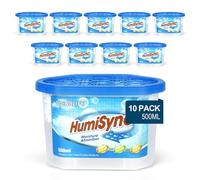 Moisture Absorber Pack of 10 500ml Dehumidifier Tubs, Condensation Remover for Damp, Mould, Dehumidifiers for Home, Attracts Extra Moisture From Bathroom, Kitchen & Wardrobe, Blue