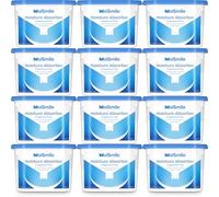 Moisture Absorbers 12 Pack, Fragrance-Free Closet Dehumidifier for Bathroom, Car ＆ Basement, 10.5oz Refillable Humidity Absorber Boxes
