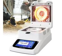 Moisture Analyzer with Halogen Heating, 0.01% Readability, 120g Capacity, 5-Inch Touchscreen, External Printer Ready, 3 Shutdown Options for Professional Moisture Analysis