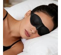 Moisture Chamber Glasses for Dry Eyes,3D Contoured Steep Eye Mask,Silicone Dry Eye Relief Goggles,Reusable Comfortable & Lightweight Sleep Mass(Black)