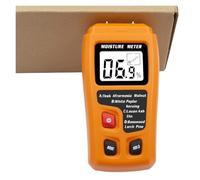 Moisture Detector 4 Measurement Modes Wood Moisture Tester 0-99.9% Two-Pin Digital Hygrometer with LCD for Timber Wall Drywall Plaster,for Acuurately Percentage Measuring(Orange)