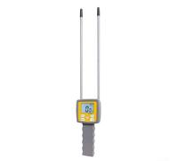 Moisture Meter 0-80% with Dual Probes, Digital Hay Moisture Detector for Grass, Straw, Bran, Backlit Display, Portable Grain Humidity Tester with Case