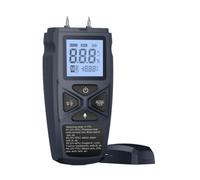 Moisture Meter for Wood Testing, Humidity Measurement Tool for Building Materials, Pin-Type Digital Moisture Detector- Black