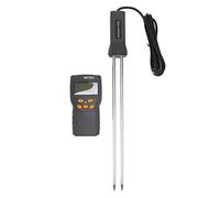 Moisture Meter, Hay Moisture Meter Grain Moisture Detector Tester LCD Display Moisture Sensor with Backlit Automatic Temperature Compensation Garden Tools