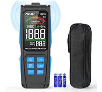 Moisture Meter MESTEK Wood Moisture Detector Pinless Non-Destructive Walls Moisture Locator Humidity Tester Digital LCD Display Alarm Backlit for Cork Masonry Softwood Hardwood Building Material