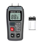 Moisture Meter MT-10 EMT01 Wood Moisture Meter Wood Humidity Tester Hygrometer Timber Damp Detector Tree Density Tester Grey Orange(Grey with Battery)