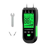 Moisture Meter MT-10 EMT01 Wood Moisture Meter Wood Humidity Tester Hygrometer Timber Damp Detector Tree Density Digital Tester Grey(MT19 Replace Probe)