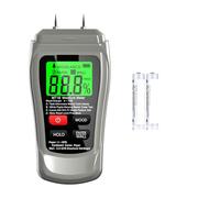 Moisture Meter MT-18 Orange 0-99.9% Two Pins Digital Wood Moisture Meter Paper Humidity Tester Wall Hygrometer Timber Damp Detector(Grey with Battery)