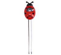 Moisture Meter PH Tester Soil Hygrometer 3 Calibration Tables Ladybug Shape Multifunction No Battery Required for Home Garden Plants Flowers Alloy Plastic 11.0in