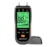 Moisture Meter, Wood Moisture Meter for Walls, Drywall, Concrete, Firewood Moisture Meter, Hardwood Sawn Wood, Floor, Carpet, Water Leak Detector for Logs (MT19)