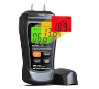 Moisture Meters Pin Damp Meter Wood Moisturer Meter for Walls Firewood Drywall Concrete (MT18)