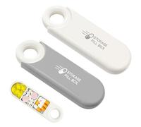Moisture-Proof Travel Daily Pill Box Small 2 PCS Pocket Mini Pill Box, Medication Organizer Pillbox for Travel and Daily Needs with 3 Compartments to Hold Vitamins and Medications 3 Times a Day