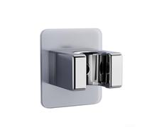 Moisture Resistant Drill-Free Shower Head Holder with Adjustable Design and Polished Finish, Compatible with Most Standard Showerheads on the Market (Silver)