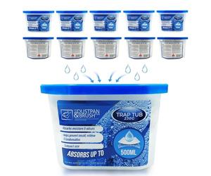 Moisture Trap Car Dehumidifier Disposable Tub - High Performance Moisture Absorber Tubs - Absorbs Up to 500ml - Interior Dehumidifiers for Home and Car Accessories (PACK OF 10)