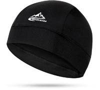 Moisture Wicking Cycling Skull Cap Womens Mens Running Hat Under Helmet Liner Lightweight Beanie (UK, Alpha, S, L, Black)