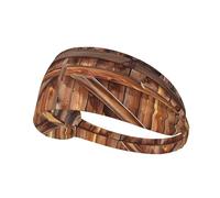 Moisture-wicking headband for running, cycling, fitness and yoga Barn Door Printed sports sweatband
