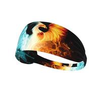 Moisture-wicking headband for running, cycling, fitness and yoga Beautiful phoenix Printed sports sweatband