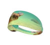 Moisture-wicking headband for running, cycling, fitness and yoga Lord Howe Island Sea Turtle Printed sports sweatband