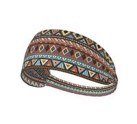 Moisture-wicking headband for running, cycling, fitness and yoga Native American Printed sports sweatband