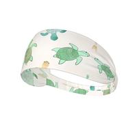 Moisture-wicking headband for running, cycling, fitness and yoga Turtle write Printed sports sweatband