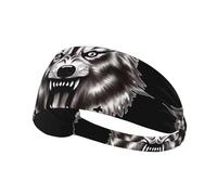 Moisture-wicking headband for running, cycling, fitness and yoga Werewolf HD Printed sports sweatband