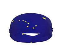 Moisture Wicking Performance Fabric Alaska State Flag Sports Sweatband